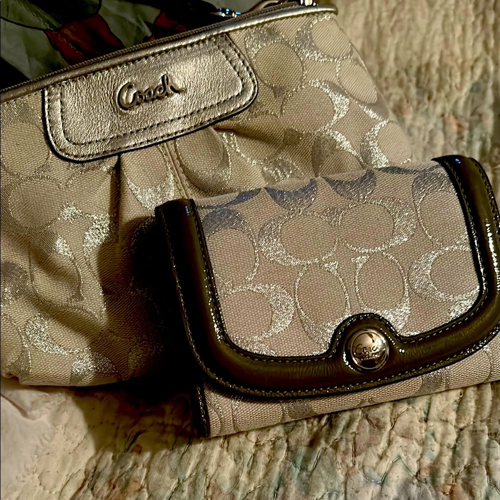 COACH wristlet and matching wallet